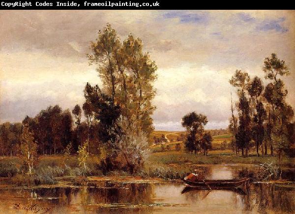 Charles-Francois Daubigny Boat on a Pond